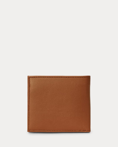 Ralph Lauren Smooth Leather Billfold Coin Wallet | Saddle