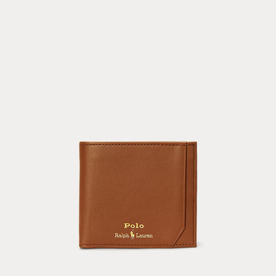 Ralph Lauren Smooth Leather Billfold Coin Wallet | Saddle