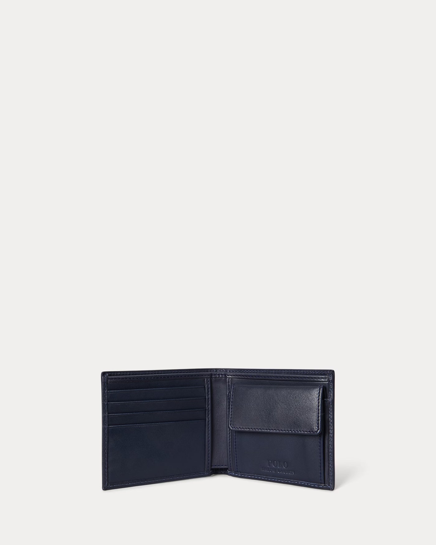 Ralph Lauren Polo Bear Leather Billfold Coin Wallet | Newport Navy
