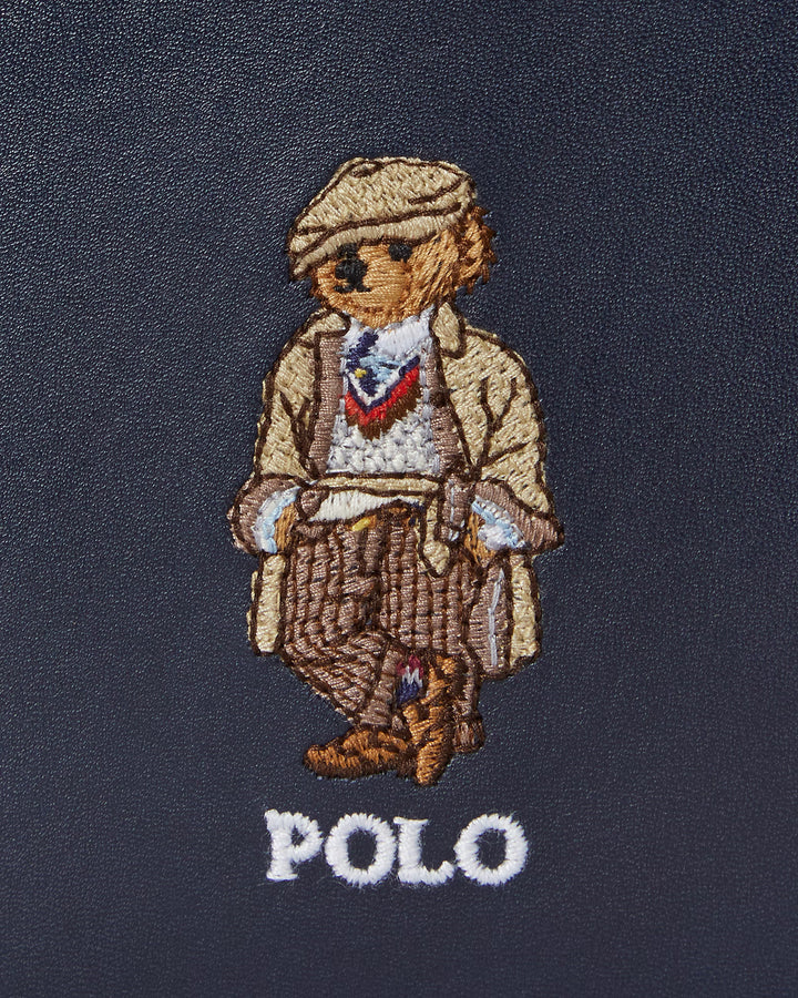 Ralph Lauren Polo Bear Leather Billfold Coin Wallet | Newport Navy