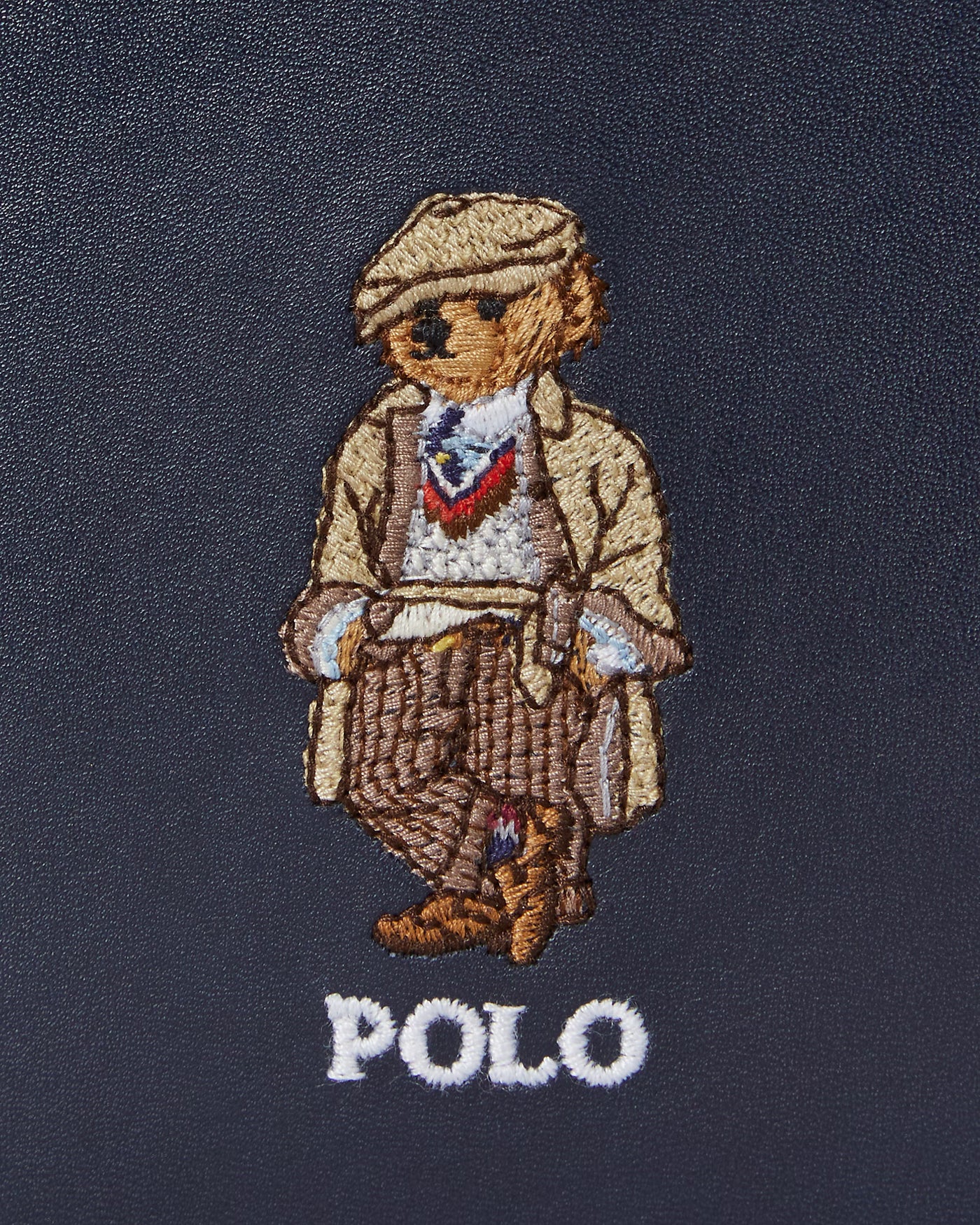 Ralph Lauren Polo Bear Leather Billfold Coin Wallet | Newport Navy