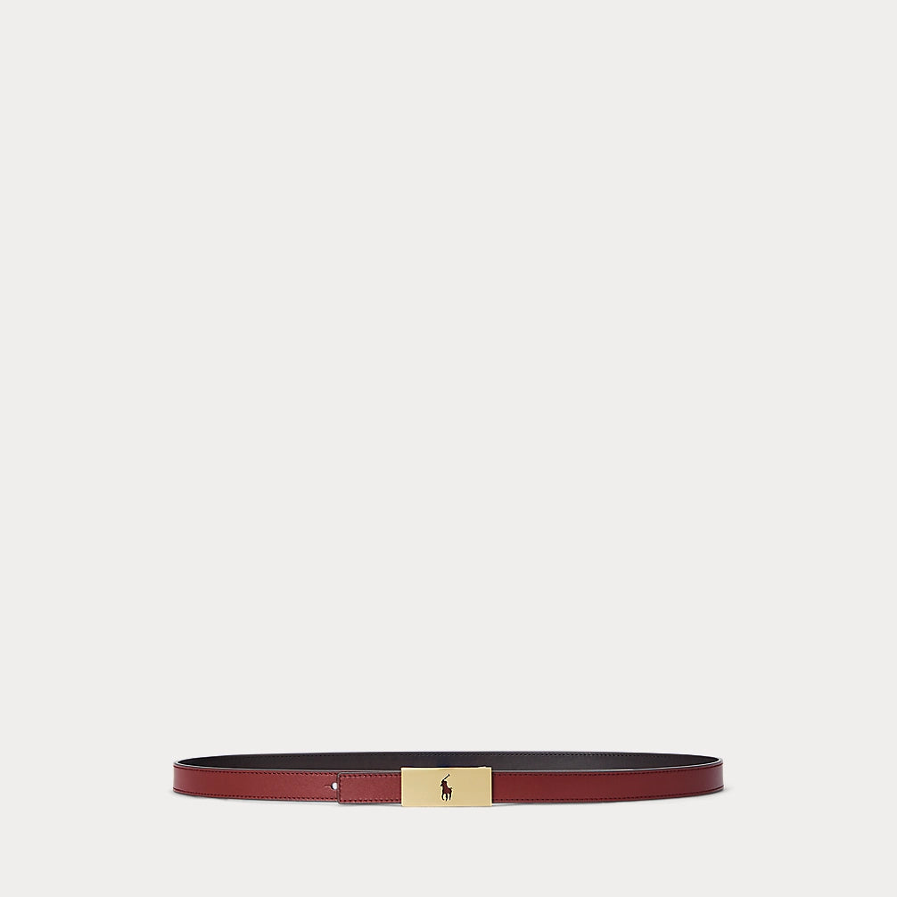 Ralph Lauren Polo ID Reversible Vachetta Leather Belt | Chianti/Tobacco