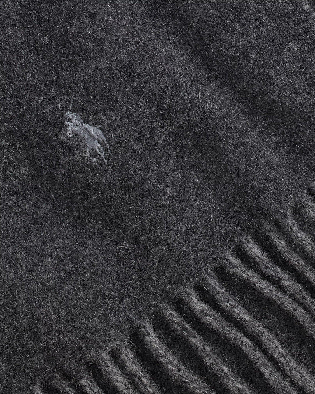 Ralph Lauren Reversible Wool-Blend Scarf | Charcoal/Grey