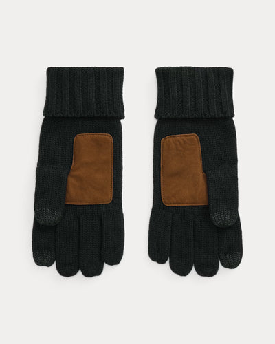 Ralph Lauren Merino Wool Touch Screen Gloves | Black