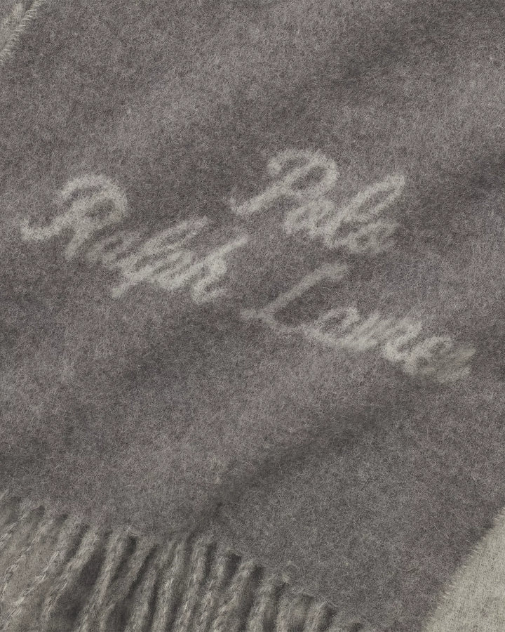 Ralph Lauren Big Pony Wool-Blend Scarf | Med Grey/Light Grey