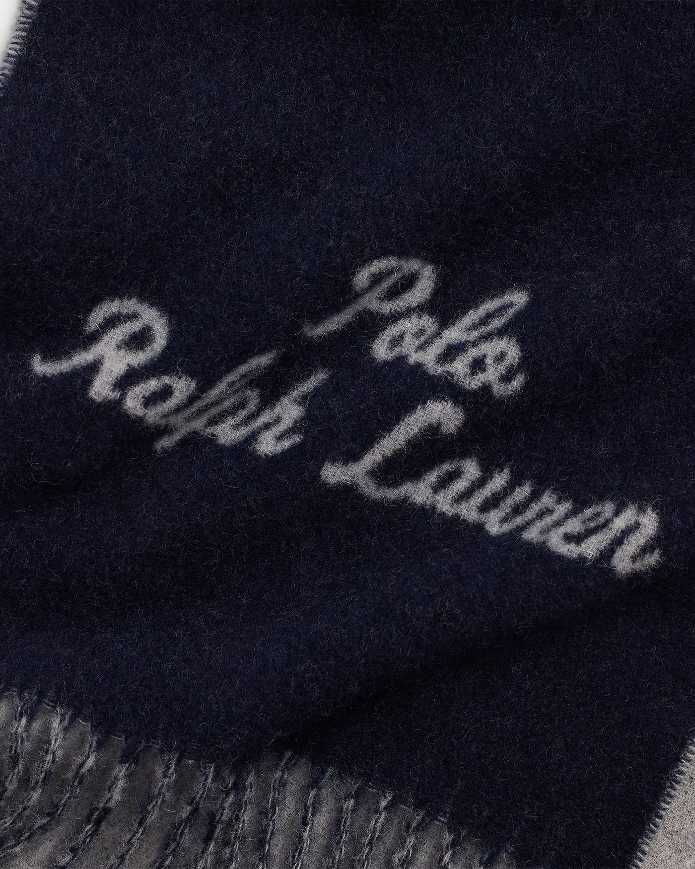 Ralph Lauren Big Pony Wool-Blend Scarf | Navy/Grey