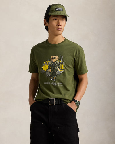 Ralph Lauren Classic Fit Polo Bear Jersey T-Shirt | Olive Defender