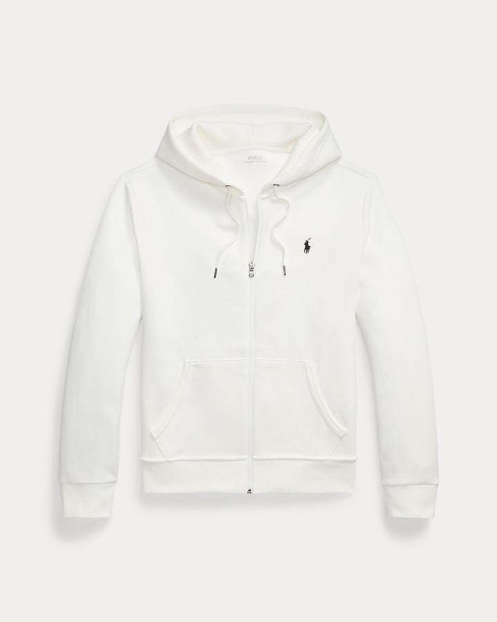Ralph Lauren Double-Knit Full-Zip Hoodie | White