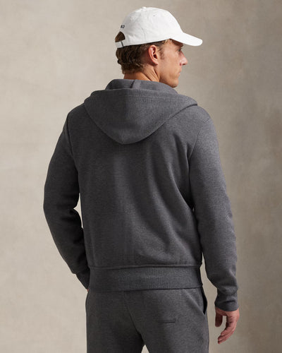 Ralph Lauren Double-Knit Full-Zip Hoodie | Barclay Heather
