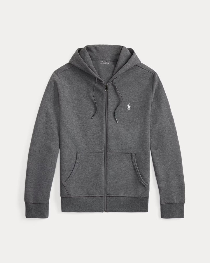 Ralph Lauren Double-Knit Full-Zip Hoodie | Barclay Heather