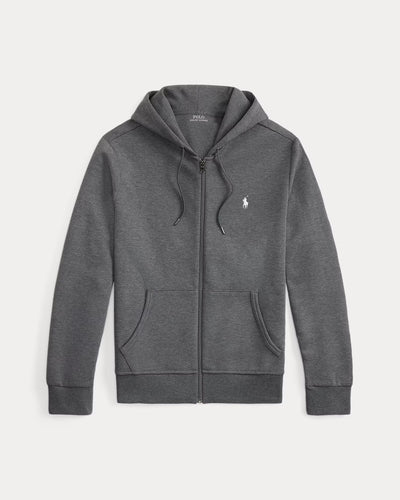Ralph Lauren Double-Knit Full-Zip Hoodie | Barclay Heather