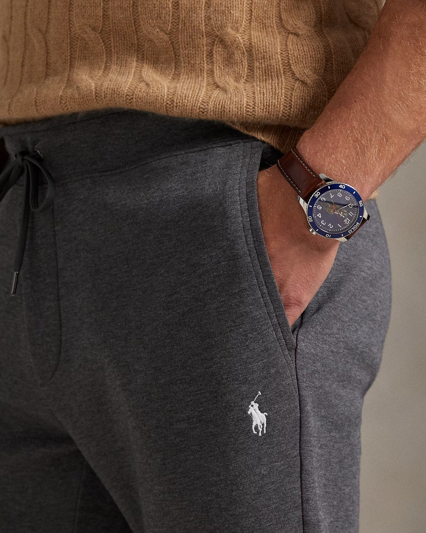 Ralph Lauren Double-Knit Jogging Bottom | Barclay Heather