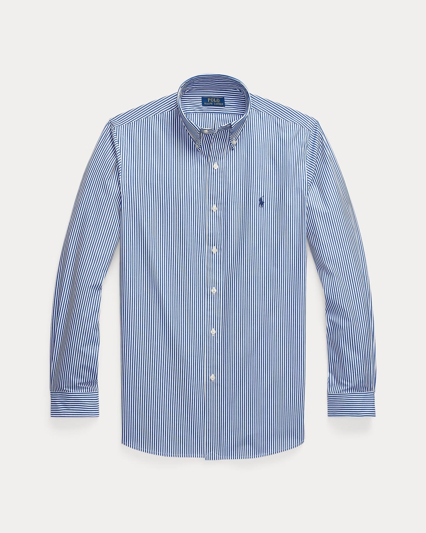 Ralph Lauren Custom Fit Stretch Poplin Shirt | Blue Bengal