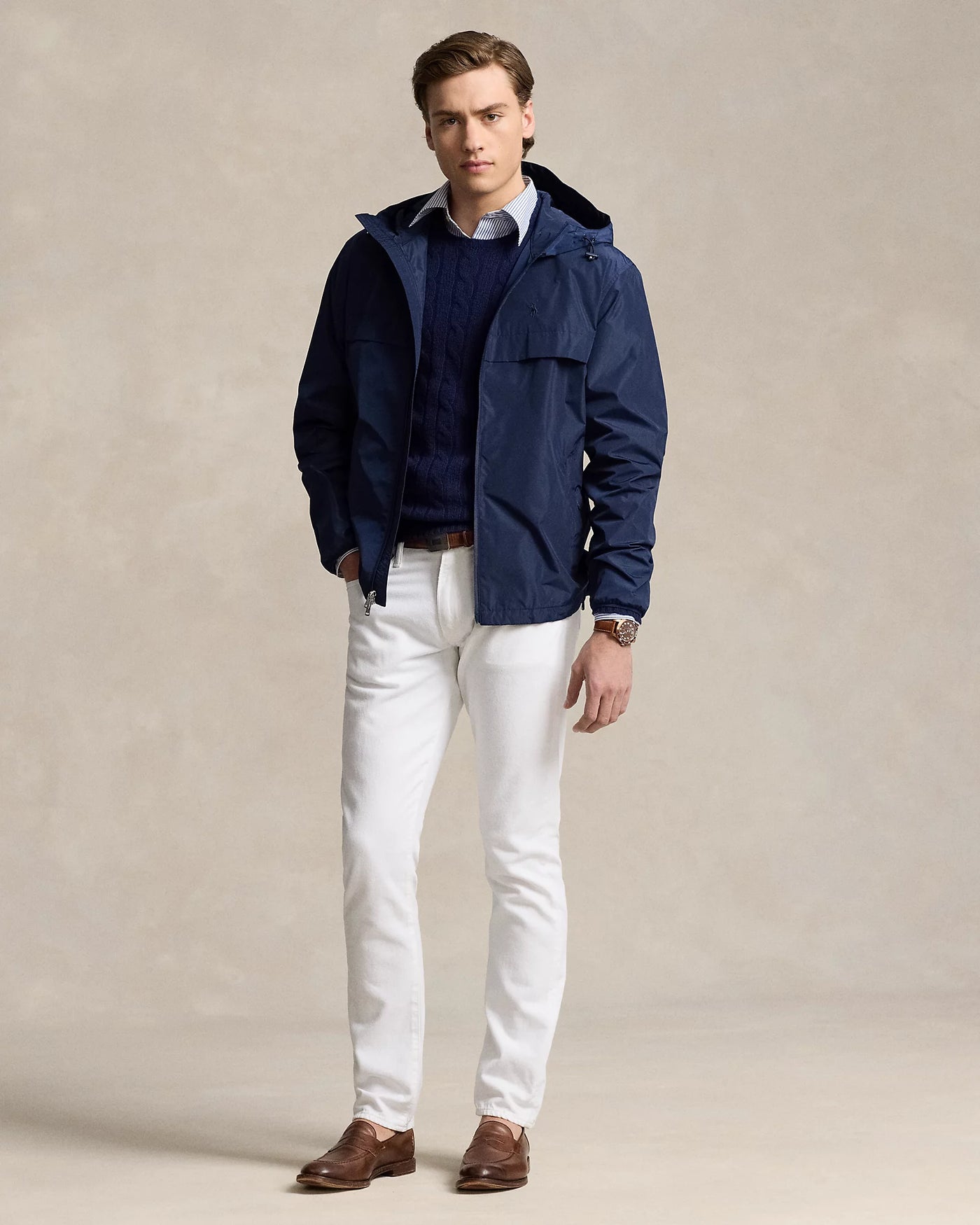 Ralph Lauren Full-Zip Hooded Jacket | Newport Navy