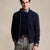 Ralph Lauren Textured Cotton Full-Zip Jumper | Navy