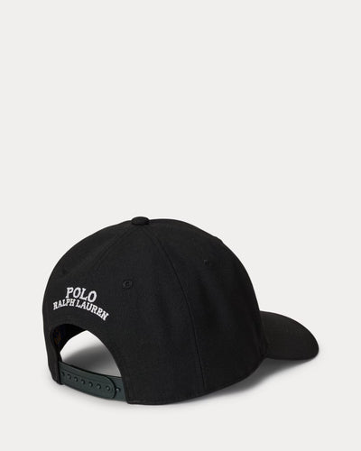 Ralph Lauren Twill High-Crown Ball Cap | Black