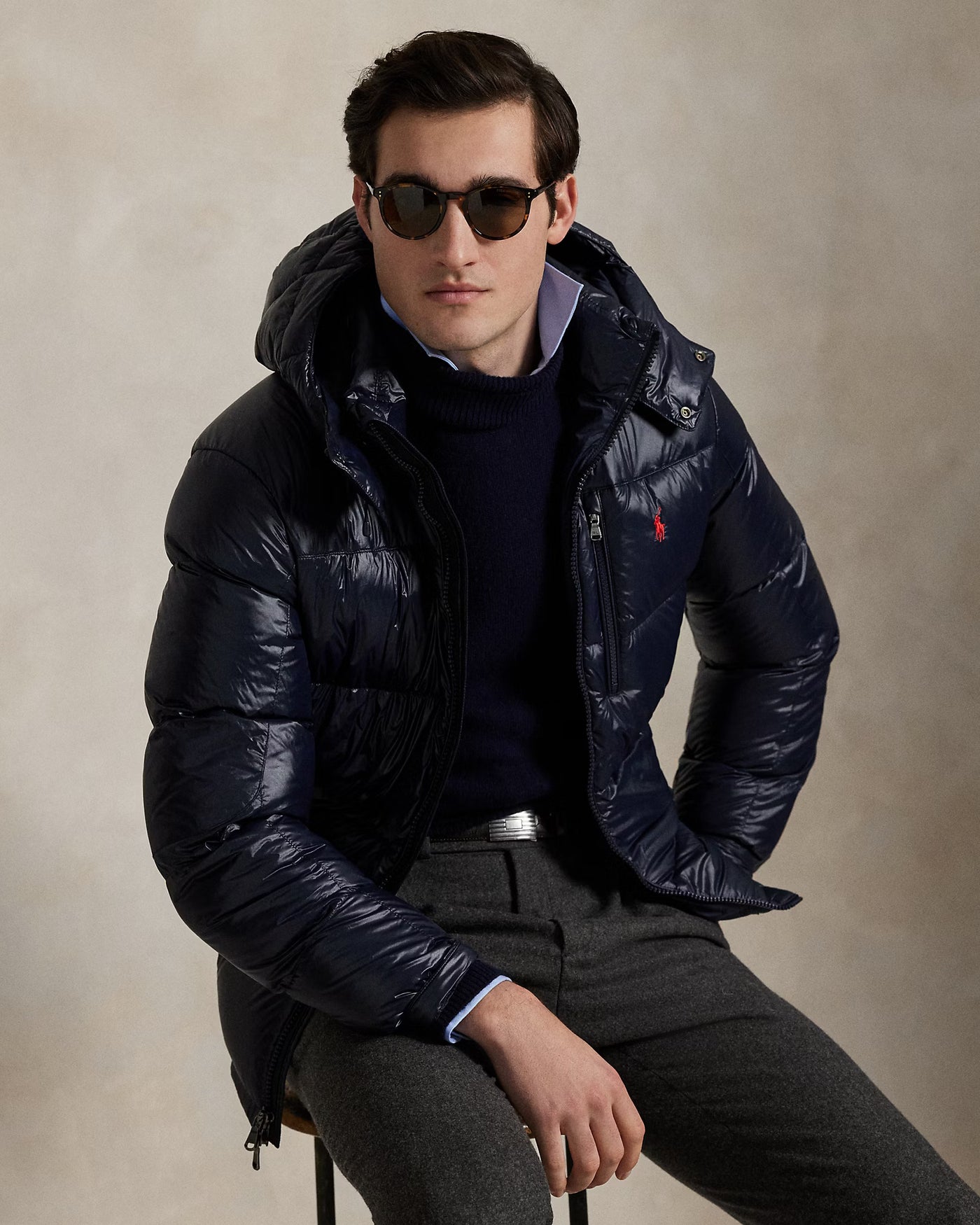 Ralph Lauren The Gorham Glossed Down Jacket | Navy Glossy