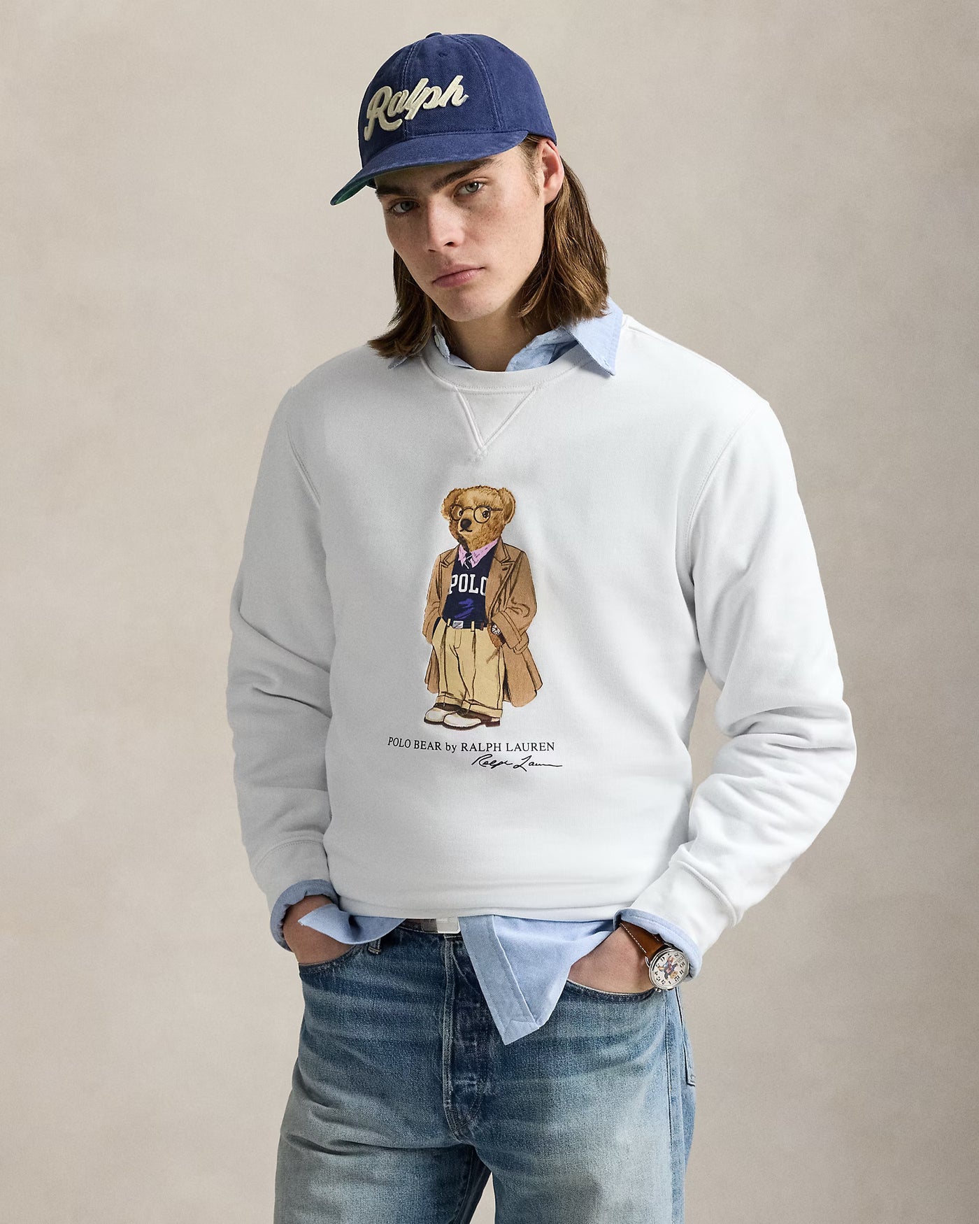 Ralph Lauren Polo Bear Fleece Pullover | White
