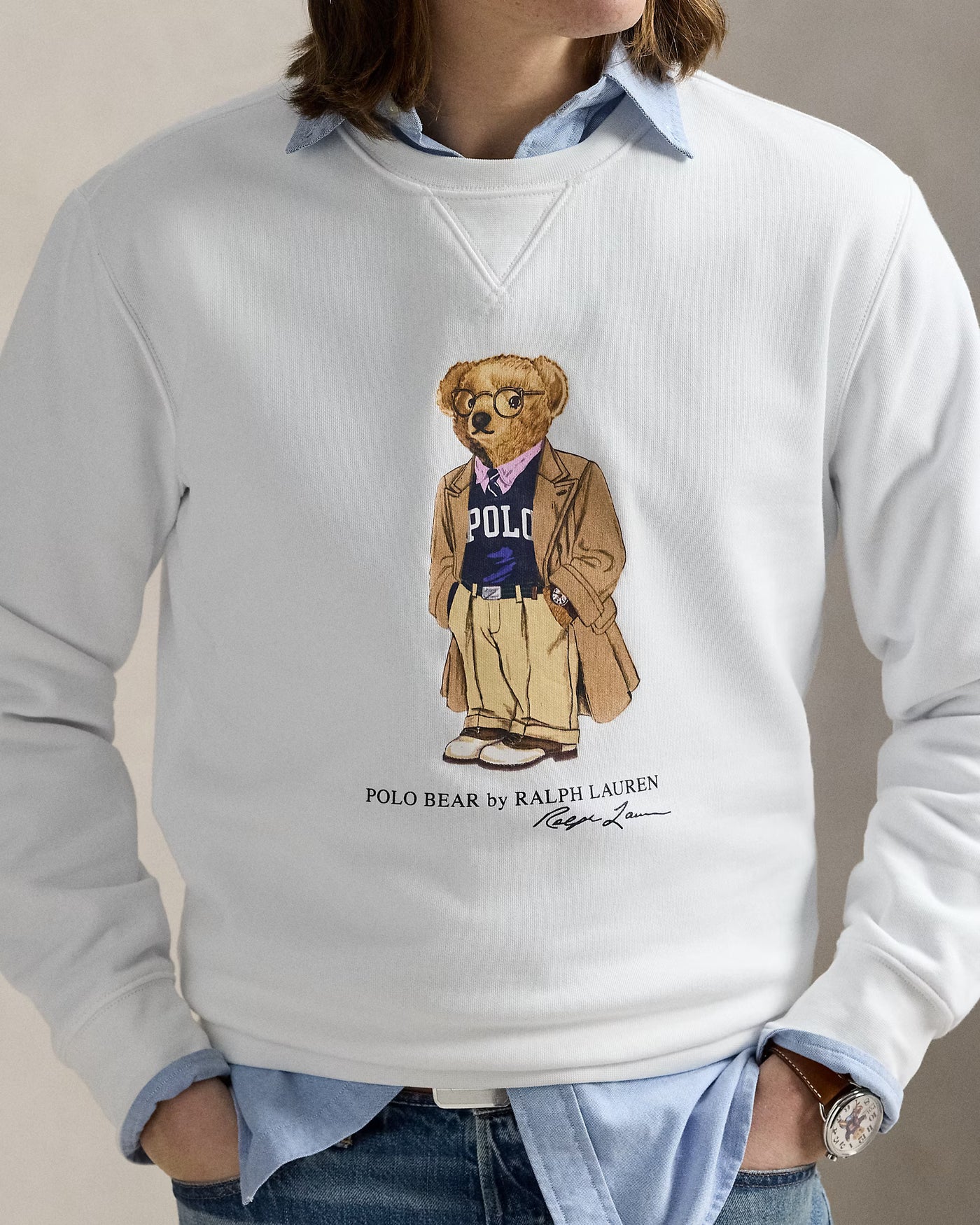 Ralph Lauren Polo Bear Fleece Pullover | White