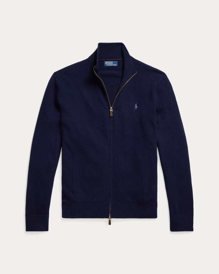Ralph Lauren Wool Full-Zip Jumper | Hunter Navy