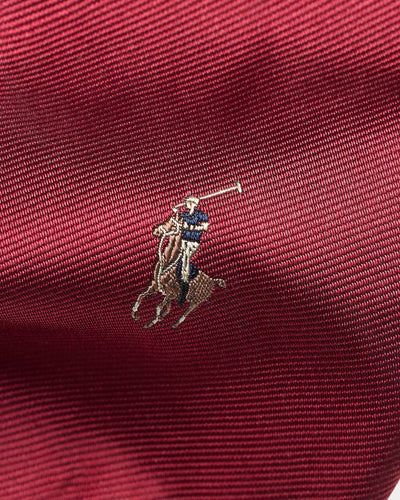 Ralph Lauren Polo Pony Silk Repp Tie | Holiday Red