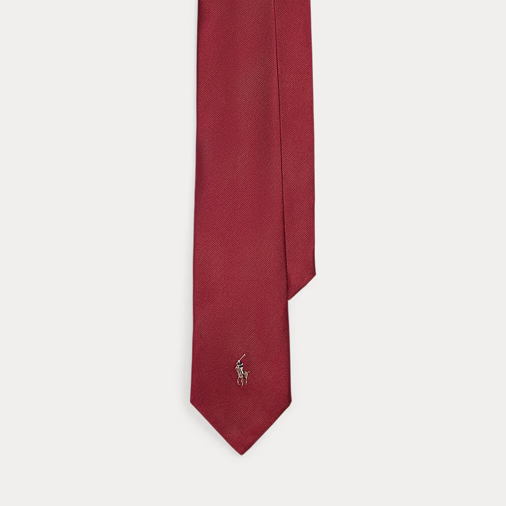 Ralph Lauren Polo Pony Silk Repp Tie | Holiday Red