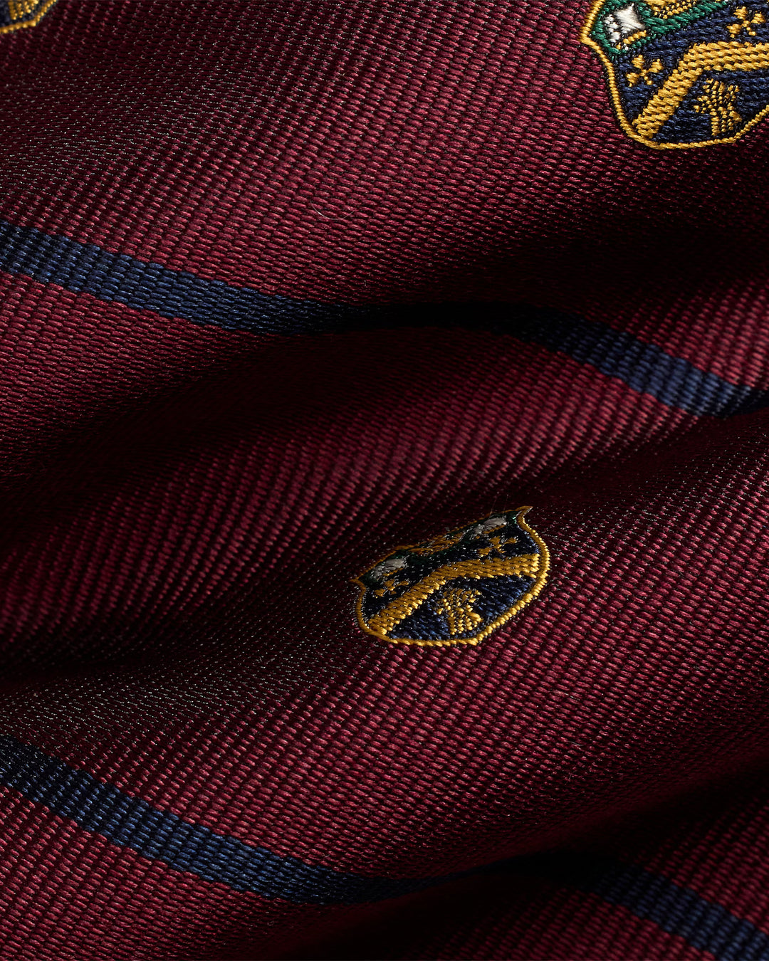 Ralph Lauren Striped Silk Repp Club Tie | Wine