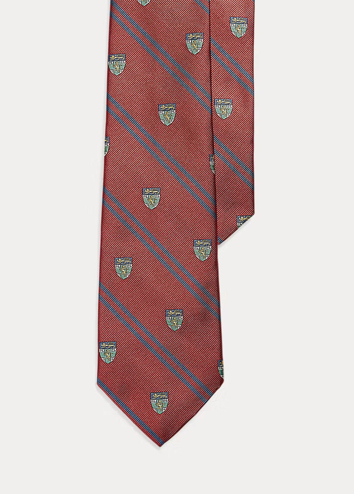 Ralph Lauren Striped Silk Repp Club Tie | Canvas Pink
