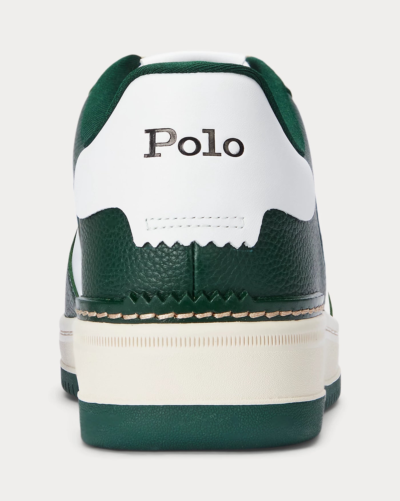 Ralph Lauren Masters Court Leather Trainer | Green/White