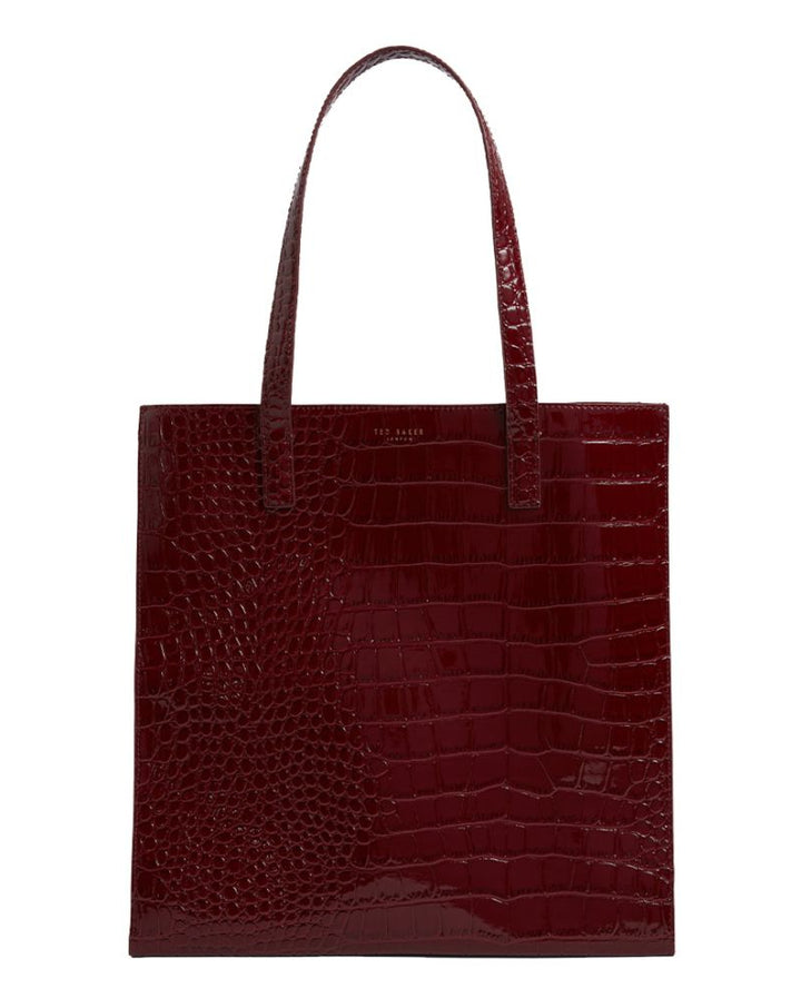 Ted Baker Wenella Croc Effect Large Icon Bag | Wine