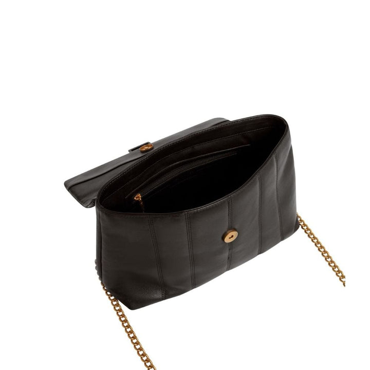 Ted Baker Anileah TB Script Detail Leather Padded Shoulder Bag | Black