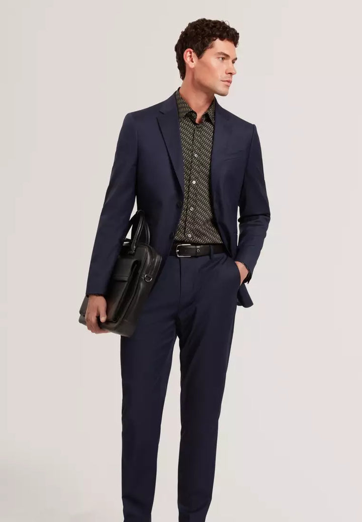 Ted Baker Saisonj Slim Fit Wool Blend Suit With Stretch | Navy