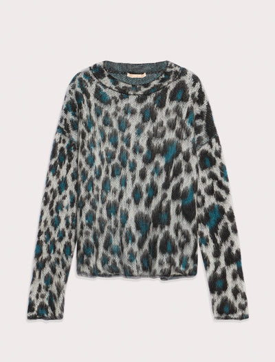Penny Black Spotted Jacquard Pullover | Black/Green