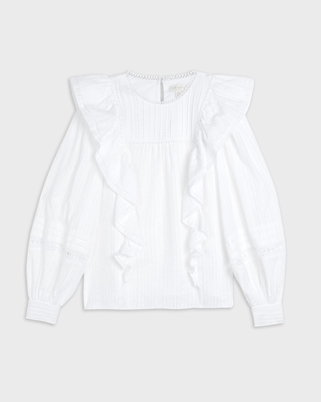 Ted Baker Silais Double Frill Blouse | Ivory