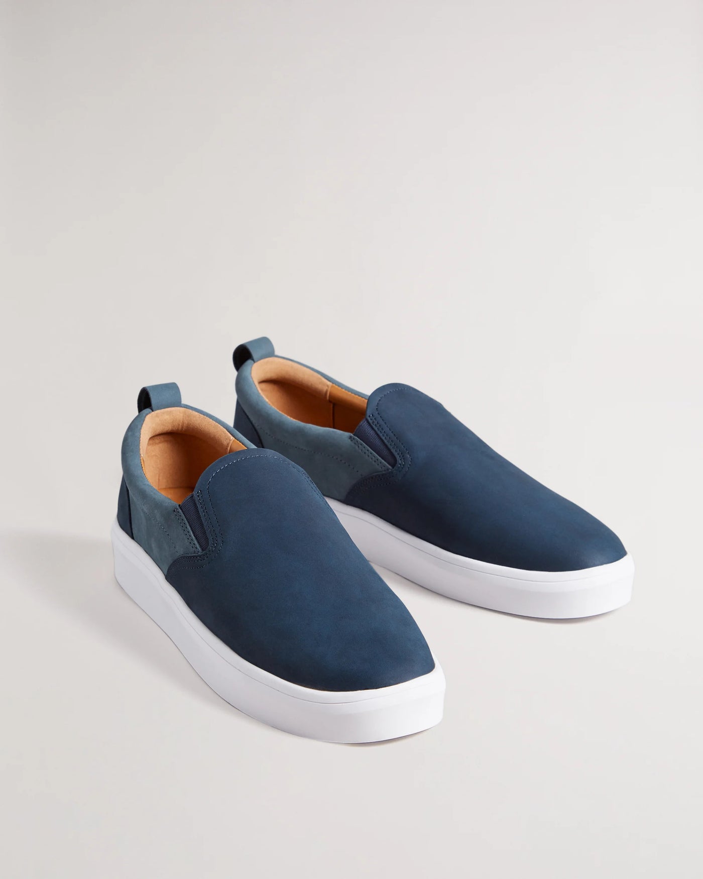 Ted Baker Simmon Nubuck Casual Elastic Trainers | Navy