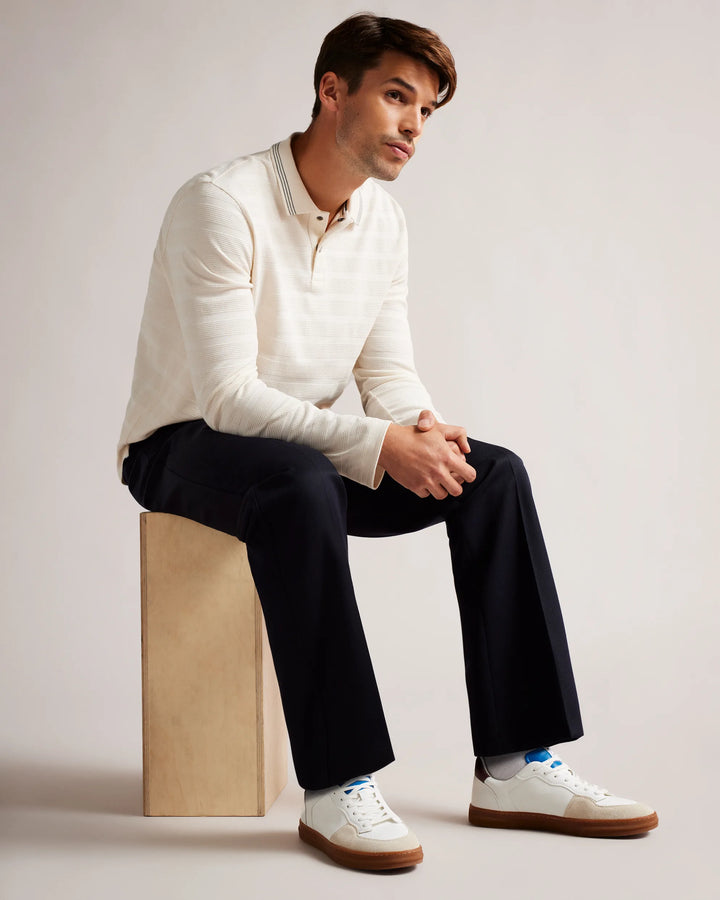 Ted Baker Barkerl Leather and Suede Trainers | White
