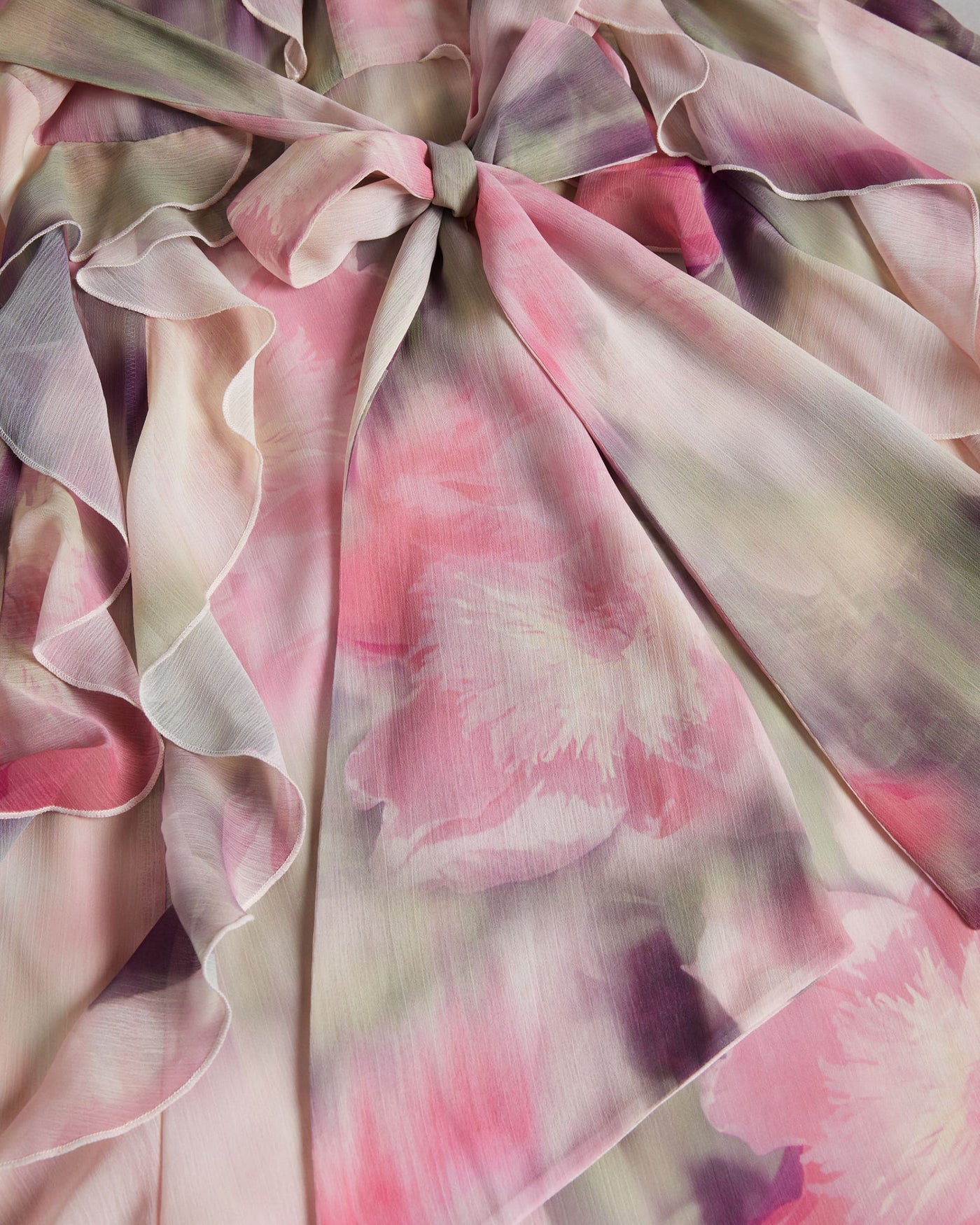 Ted Baker Karenie Frilled Floral Maxi Dress | Coral
