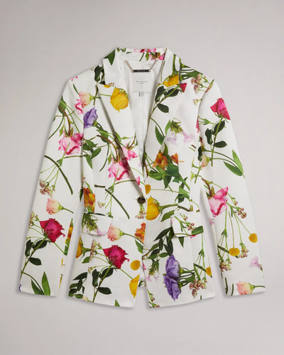 Ted Baker Ziaah Floral Slim Fit Suit Jacket | White