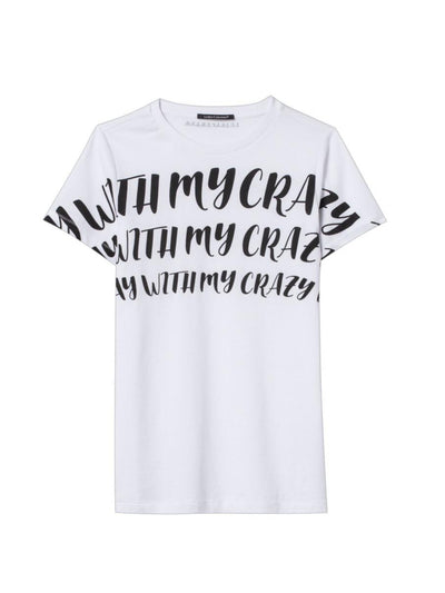 Luisa Cerano T-shirt Print Letters | White