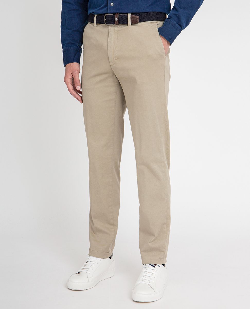 Paul & Shark Stretch Organic Cotton Soft Touch Trousers | Beige