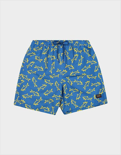 Paul & Shark Save the Sea Swim Shorts Shark Print | Blue