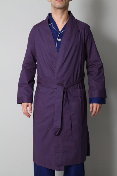 Derek Rose Men's Dressing Gowns Derek Rose Dressing Gown | PURPLE