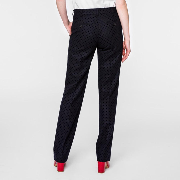 Paul Smith Women's Trousers Paul Smith Trousers Flocked Polka Dot | NAVY
