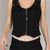 RoccoBarocco Women's Top RoccoBarocco Top Zip | BLACK