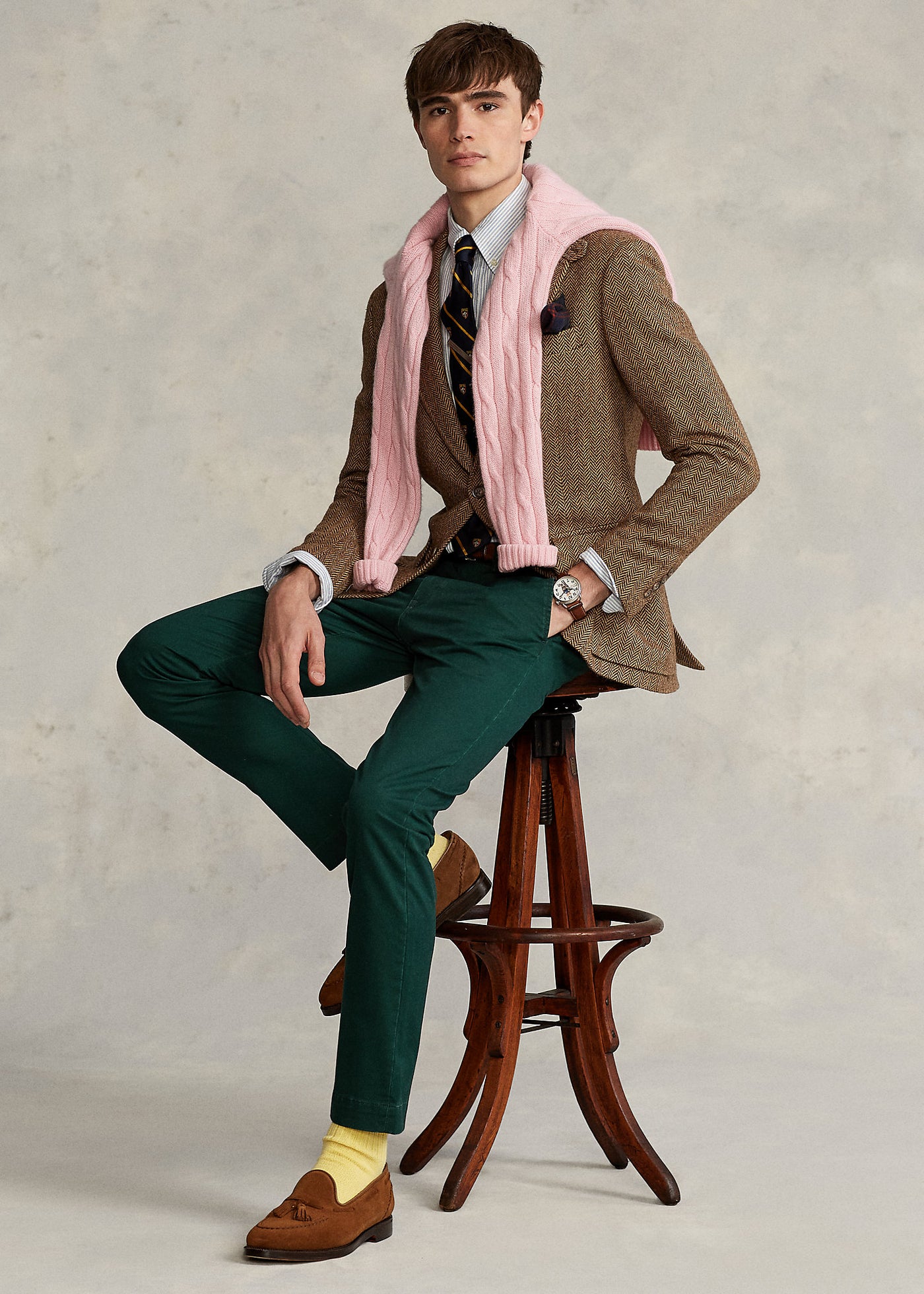 Ralph Lauren Stretch Slim-Fit Twill Trouser | College Green
