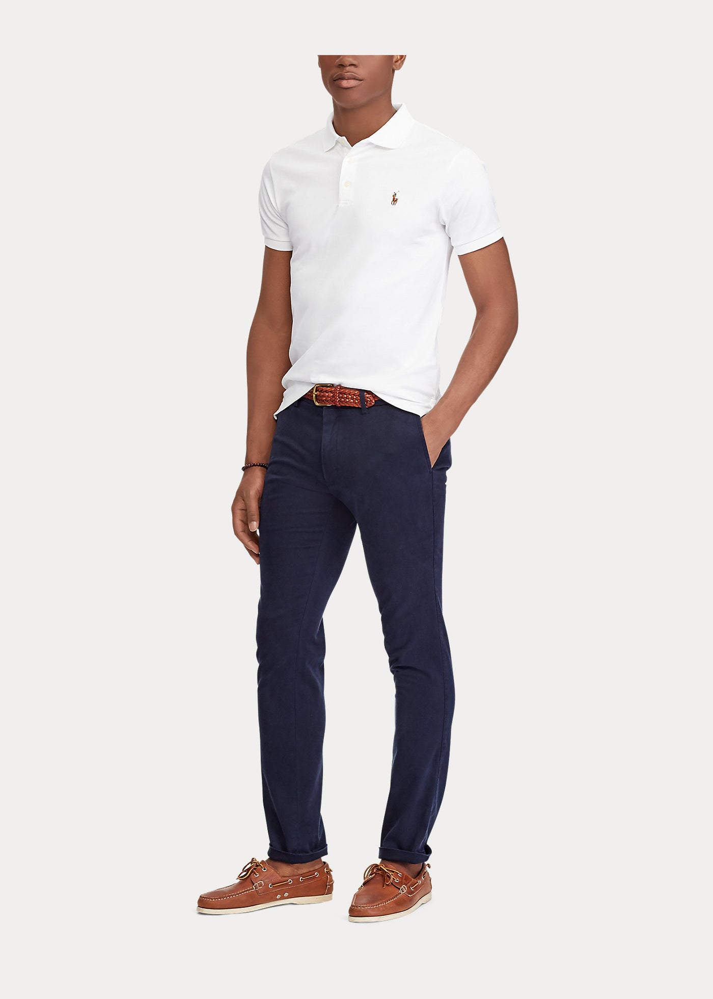 Ralph Lauren Slim Fit Soft-Touch Polo Shirt | White