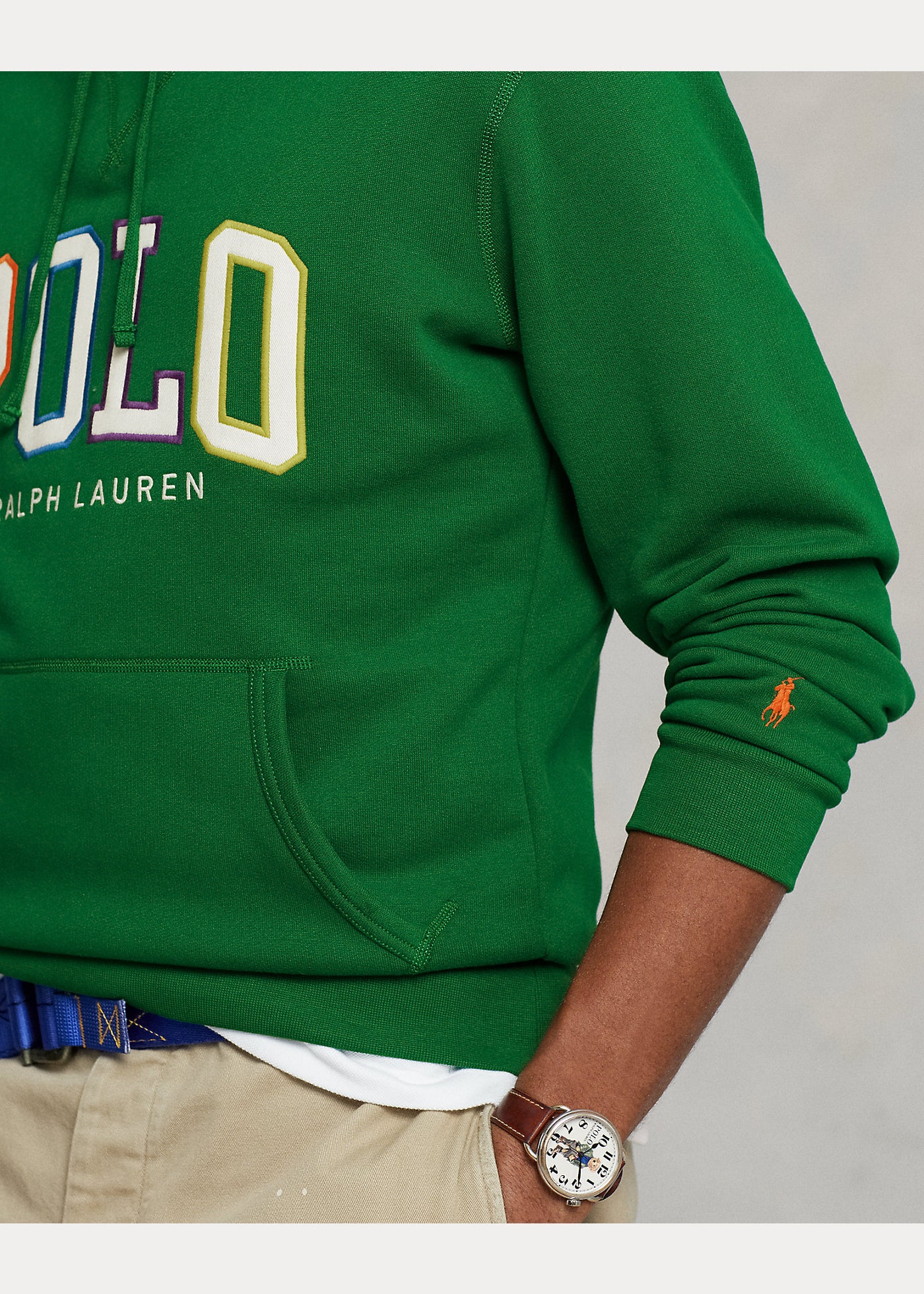 Ralph Lauren Fleece Logo Hoodie | Athletic Green