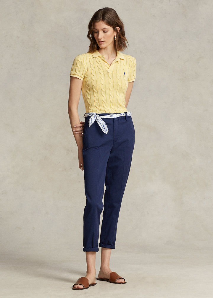 Ralph Lauren Cropped Slim Fit Twill Chino Trouser | Newport Navy
